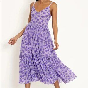 Blackmilk Animal Crossing Timmy And Tommy Purple Sheer Midaxi Dress